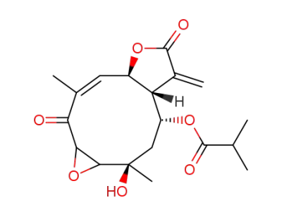 Isobutyric acid (Z)-(1R,2R,4R,11R)-4-hydroxy-4,9-dimethyl-14-methylene-8,13-dioxo-6,12-dioxa-tricyclo[9.3.0.0<sup>5,7</sup>]tetradec-9-en-2-yl ester